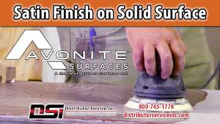 Avonite Solid Surface Satin Finish Fabrication How To [upl. by Lachus]