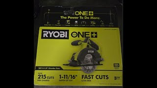 Ryobi ONE 18V Cordless 5 12 in Circular Saw [upl. by Mharg]