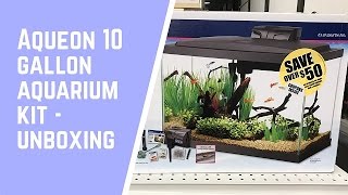 AQUEON 10 Gallon Aquarium Kit  Unboxing [upl. by Enelrihs312]