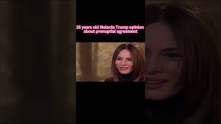 Melania Trump about prenuptial agreement [upl. by Vasos813]