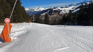 Skiing RED OLYMPIQUE amp Red STADE SLALOM  MEGEVE ski resort GoPro HD POV  Feb 2024 [upl. by Craven]