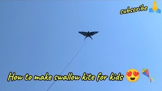 HOW TO MAKE SIMPLE KITESARANGGOLA SWALLOW BIRD DESIGNkite saranggola howto inventor46 kitefly [upl. by Ricardama907]