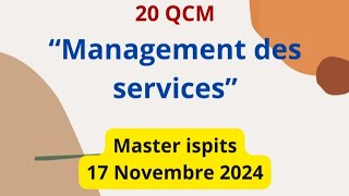 20 QCM Diverses Sur Le Management Des Services De Soins Master Management Et Qualité [upl. by Huggins589]