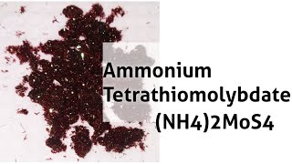 Ammonium Tetrathiomolybdate  Preparation [upl. by Westbrooke]