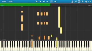 Fico assim sem você  Como tocar no Piano tutorial synthesia [upl. by Ettari]