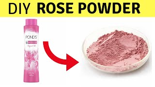 DIY ROSE POWDER Homemade Pink Shade Loose Powder DIY Makeup Rose Powder Blush100  Natural [upl. by Margret]