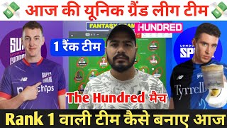 NOS vs LNS Dream11 Prediction  Northern Superchargers vs London Spirit Dream11 Team [upl. by Fiertz147]