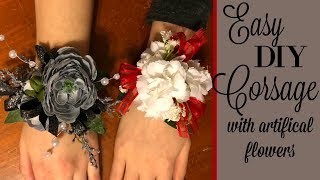 DIY CORSAGES  ARTIFICAL FLOWERS [upl. by Leirda]