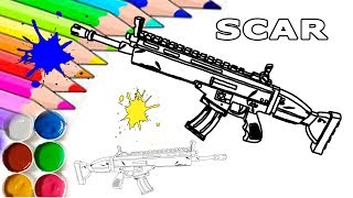 Fortnite Scar Siegebreaker Homemade printable coloring page for kids [upl. by Fariss]