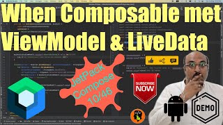 When Composable met ViewModel amp LiveData  Jetpack Compose  1046 [upl. by Eudocia]