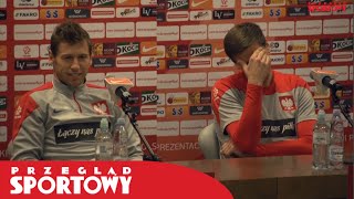 Szczęsny i Krychowiak wkręcają dziennikarzy na konferencji [upl. by Loring331]