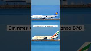 Emirates A380 Vs Lufthansa B747 lufthansa emirates aviation emiratesloves unfrezzmyaccount [upl. by Ynaffet967]