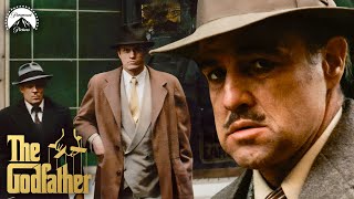 The Godfather  Don Corleone Gets Shot Full Scene ft Marlon Brando amp Al Pacino  Paramount Movies [upl. by Relyks]