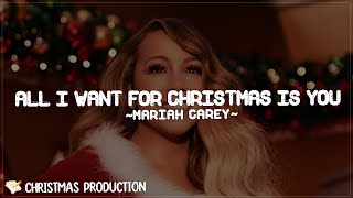 All I Want for Christmas Is You  Mariah Carey Lyrics [upl. by Mehetabel]