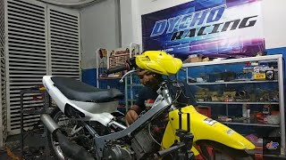 BEDAH MESIN SATRIA 2 TAK 125 CC SPEK ROAD RACE PULANG KANDANG II DYCHO RACING [upl. by Sybyl]