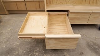 Double Deck Drawers On Wooden Full Extension Slides [upl. by Jamille]