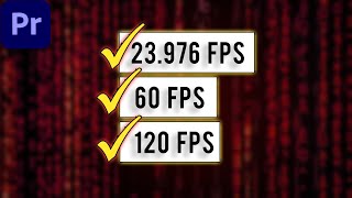 How To Change Frame Rate On Premiere Pro 2020  FAST [upl. by Trinidad]