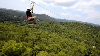 Crazy Fast Zip Lines HD  Berkshire Mountains Massachusetts [upl. by Atinas]