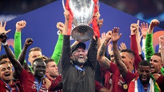 Jurgen Klopp and Liverpool players emotional as they lift Champions League trophy [upl. by Argella]