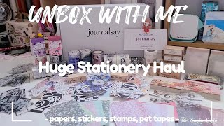 ASMR Unboxing  journalsay Stationery Haul [upl. by Aidne]