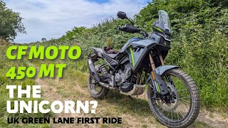 CF Moto 450 MT  UK Green Lane First Ride  The UNICORN [upl. by Aiket35]