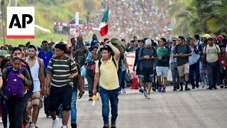 Migrant caravan spends Christmas walking through southern Mexico [upl. by Margetts441]