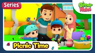 SERIES Omar amp Hana  Picnic Time  Islamic Cartoon for Kids [upl. by Ayanad]