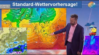 StandardWettervorhersage 0209102024 Wolken Wind amp Regen mit Alpenschnee dann milder mit Föhn [upl. by Dnalwor]