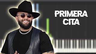 Carin León  Primera Cita  Instrumental Piano Tutorial  Partitura  Karaoke  MIDI [upl. by Arratahs417]