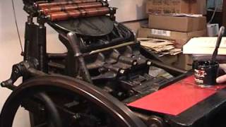 Ian Robertson  Printing Press Demonstration [upl. by Maghutte680]