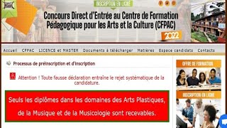 Concours DEntrée A LINSAAC  Calendrier Procédure Et Conditions De Candidature  CFPAC 2022 [upl. by Dnalrag632]