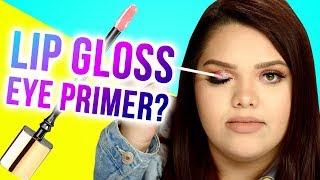 DIY LIP GLOSS EYE PRIMER Makeup Mythbusters w Karina Garcia amp MayraTouchOfGlam [upl. by Virgilia]