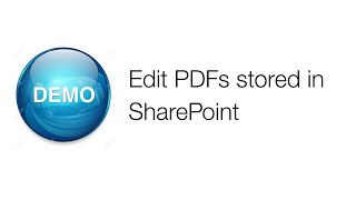 Quick Look Edit PDFs stored in SharePoint [upl. by Euqinotna]