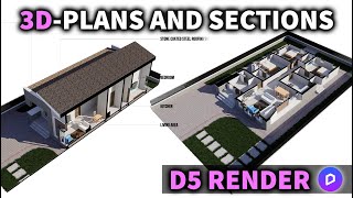 D5render Realistic 3D Sections And Axonometric Plans [upl. by Mullins]