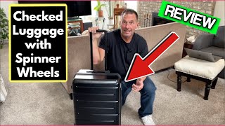 Checked Luggage with Spinner Wheels Review [upl. by Shulock]