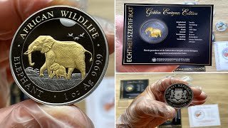 1 oz Silver Somalia Elephant 2022 Golden Enigma Edition [upl. by Soo]