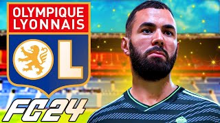 BENZEMA I EKIPA NA KORAK OD TROFEJA 🦁 OLYMPIQUE LYON KARIJERA 9 🔵 EA FC 24 BALKAN [upl. by Aynatal]