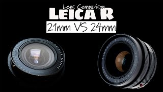 Leica R 21mm Super Angulon f4 vs 24mm Elmarit f28  Lenses Comparison Test [upl. by Yelkcub]