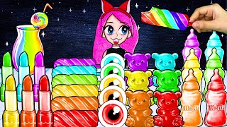 ASMR RAINBOW DESSERTS Kohakuto Snack Jelly And MampM Candy Bottle with Diam 🌈 Diam Official [upl. by Aholah354]