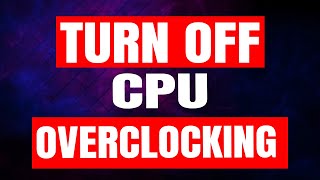 How To Turn Off The CPU Overclocking  Disable Overclocking Of CPU  No BIOS [upl. by Lleunamme690]