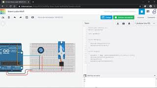 Videotutotutorial  El pontenciómetro y el servomotor con Tinkercard [upl. by Lakin]