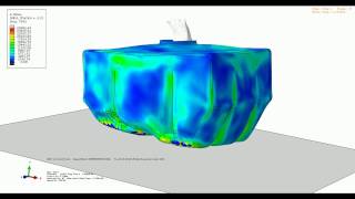 SIMULIA Abaqus 15 m Droptest Polyethylene Fuel Tank [upl. by Eiramaliehs329]