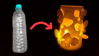 Best Of Plastic Bottle Craft Ideas😍  Easy Lamp With Plastic Bottle And Paper 😍 [upl. by Nido]