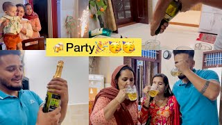 Drink🍻krke celebrate kiya🤩🎉🥳 kanikaranakanikaranavlogs200k celebration party rohitchhikara [upl. by Kaela]