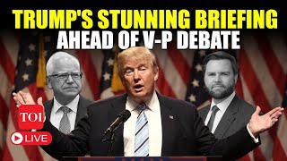 Trump LIVE Trump Speaks Before Big 2024 Vice Presidential Debate I Tim Walz Vs JD Vance [upl. by Anneh648]