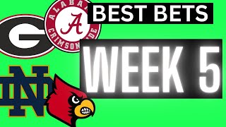 Saturday Locks Week 5 College Football Best Bets [upl. by Starr518]