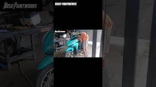 Cyanine Green  Honda Click V2 rosopaintworks anzahlpaint asianpaint paintjob shorts [upl. by Atinna]