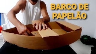 COMO FAZER BARCO DE PAPELÃO artesanato [upl. by Angelia]