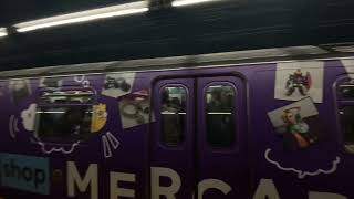 BMT Canarsie Line R143 L Train with Mercari AdWrap  6th Avenue [upl. by Kaslik281]