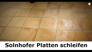 ✅✅ Solnhofer Platten  Marmorboden reinigen schleifen polieren und aufarbeiten  Steindoktor ✅✅ [upl. by Artenak]